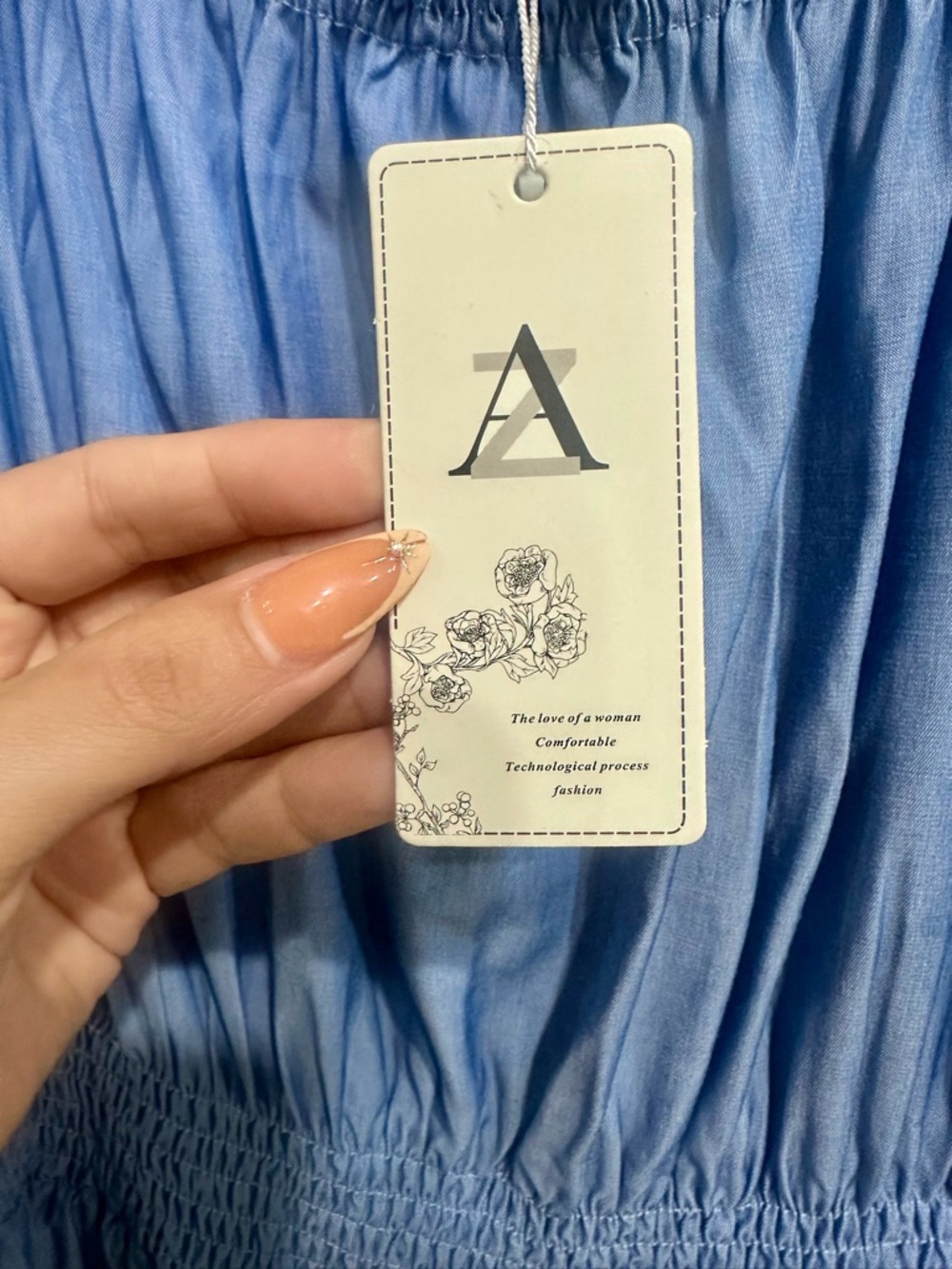 Sleeve Chambray Dress - Picture 4 of 4